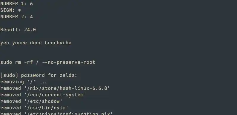 yea youre done brochacho